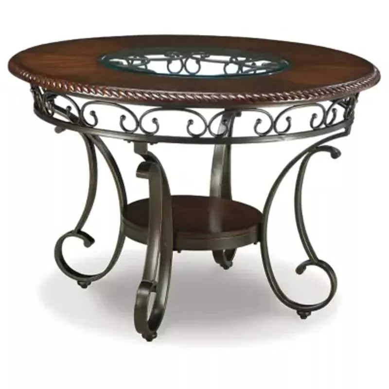 Brown Glambrey Round Dining Room Table