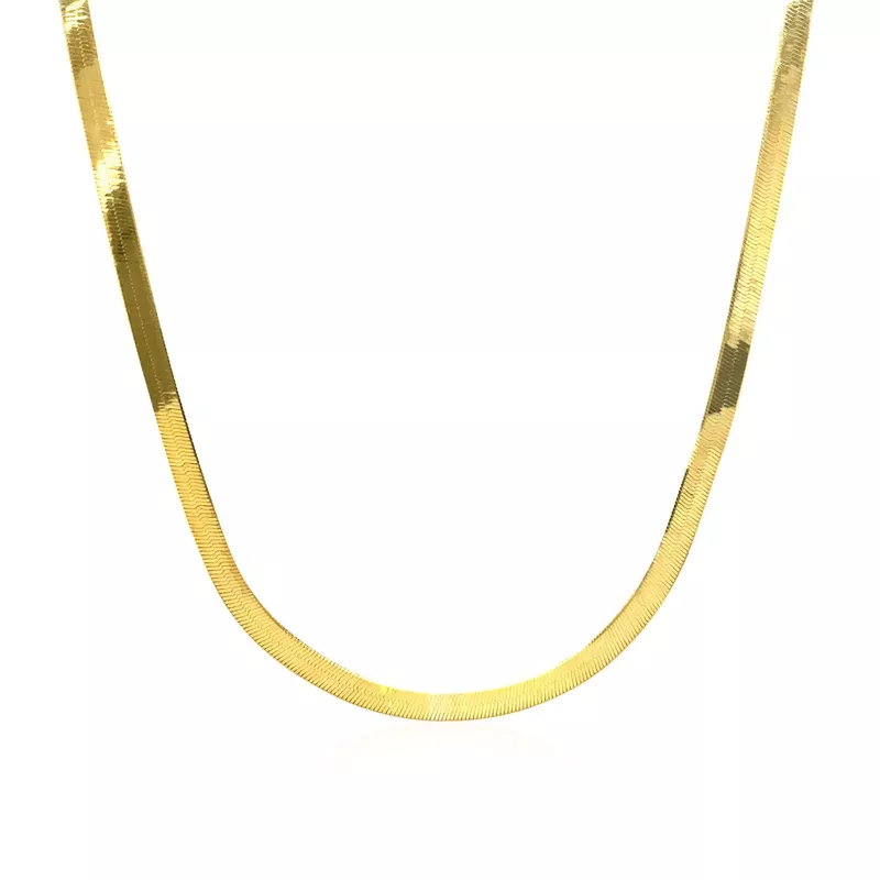 3.0mm 14k Yellow Gold Super Flex Herringbone Chain (20 Inch)