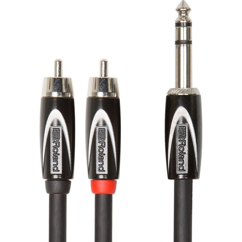 Roland Splitter Interconnect Cable, 1/4-inch TRS to Dual RCA, 10' - N/A - N/A/Black - Recording Equipment - Musician/Entertainer/Techie