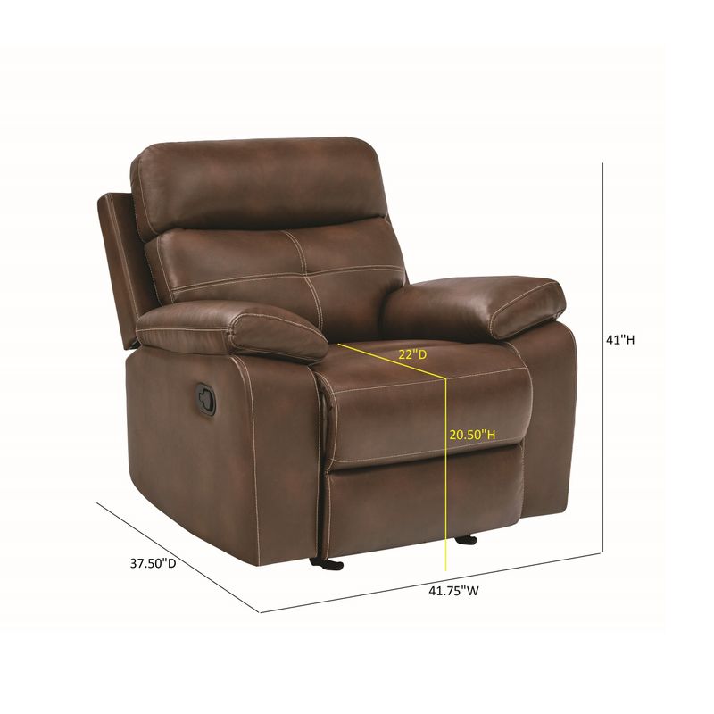 Coaster Company Brown Faux Leather Glider Recliner - Brown