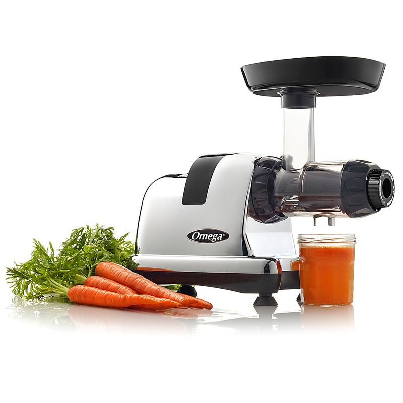 Angle Zoom. Omega - J8006HDC Slow Juicer and Nutrition System - Chrome