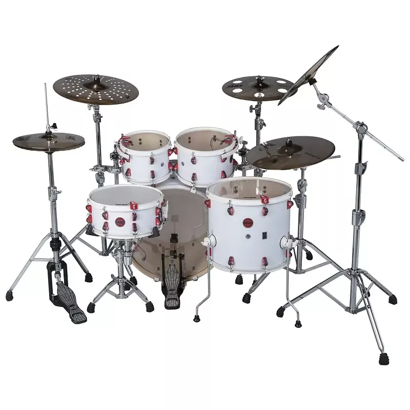 ddrum Hybrid 5 Player WHT 5pc Shell Pack. White Wrap