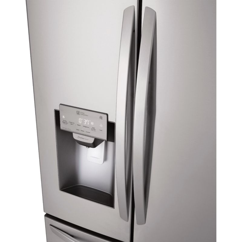 Alt View Zoom 1. LG - 27.8 Cu. Ft. 4-Door French Door Smart Refrigerator with Smart Cooling System - Stainless steel