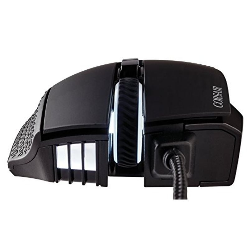 CORSAIR Scimitar RGB Elite, MOBA/MMO Gaming Mouse, Black, Backlit RGB LED, 18000 DPI, Optical