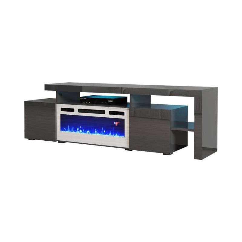 Inferno WH-EF Electric Fireplace 73" TV Stand - Black