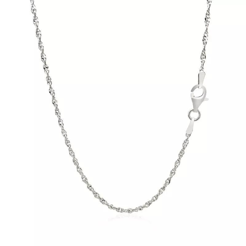 Sterling Silver 2.0mm Singapore Style Chain (24 Inch)