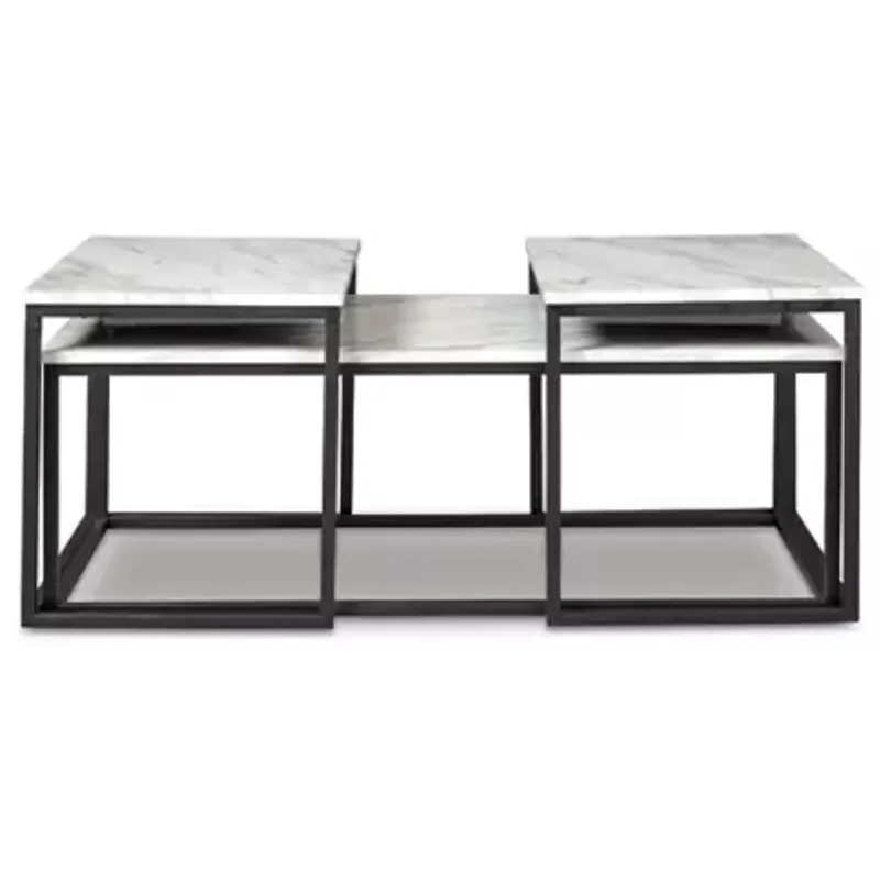 Gray/Black Donnesta Occasional Table Set (3/CN)