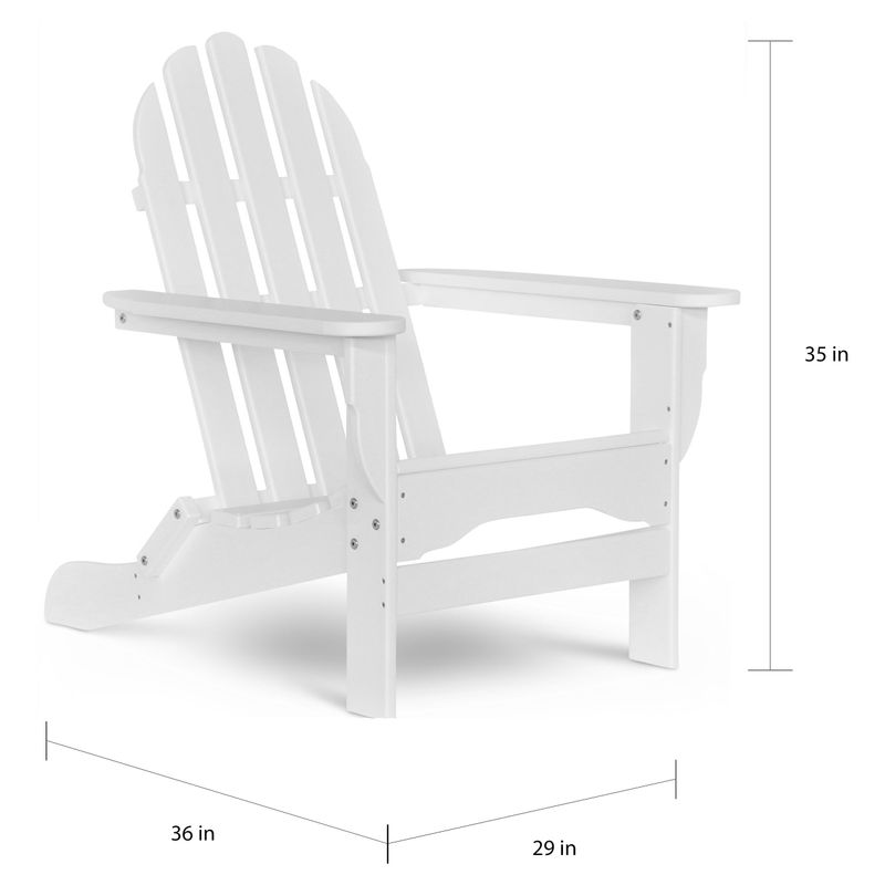 Halifax Recycled Plastic Outdoor Adirondack Chair by Havenside Home - Black