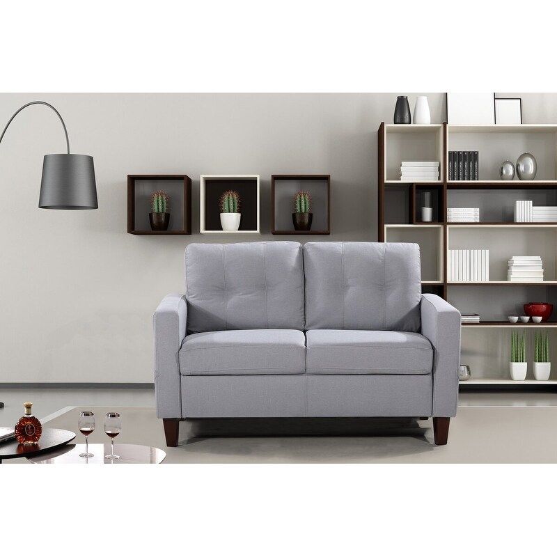 Harrad Tufted Mid-Century 3 Piece Living Room Set - Beige