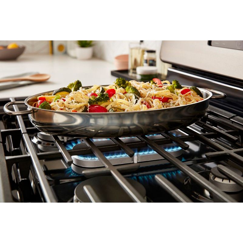 Alt View Zoom 20. Whirlpool - 5.1 Cu. Ft. Freestanding Gas Range with Edge to Edge Cooktop - Stainless steel