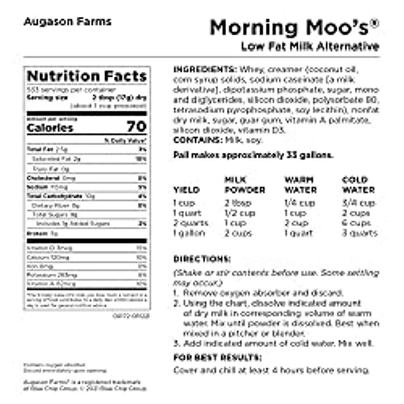 Augason Farms Morning Moo's Low Fat Milk