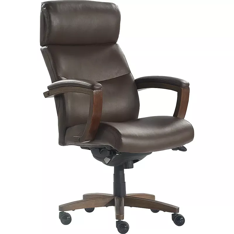 La-Z-Boy - Greyson Modern Faux Leather Executive Chair - Brown