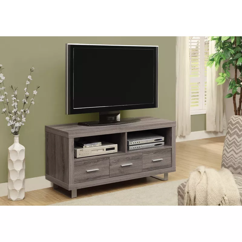 TV Stand/ 48 Inch/ Console/ Media Entertainment Center/ Storage Cabinet/ Living Room/ Bedroom/ Laminate/ Brown/ Contemporary/ Modern