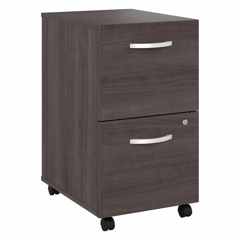 Hybrid 2 Drawer Mobile File Cabinet by Bush Business Furniture - Storm Gray