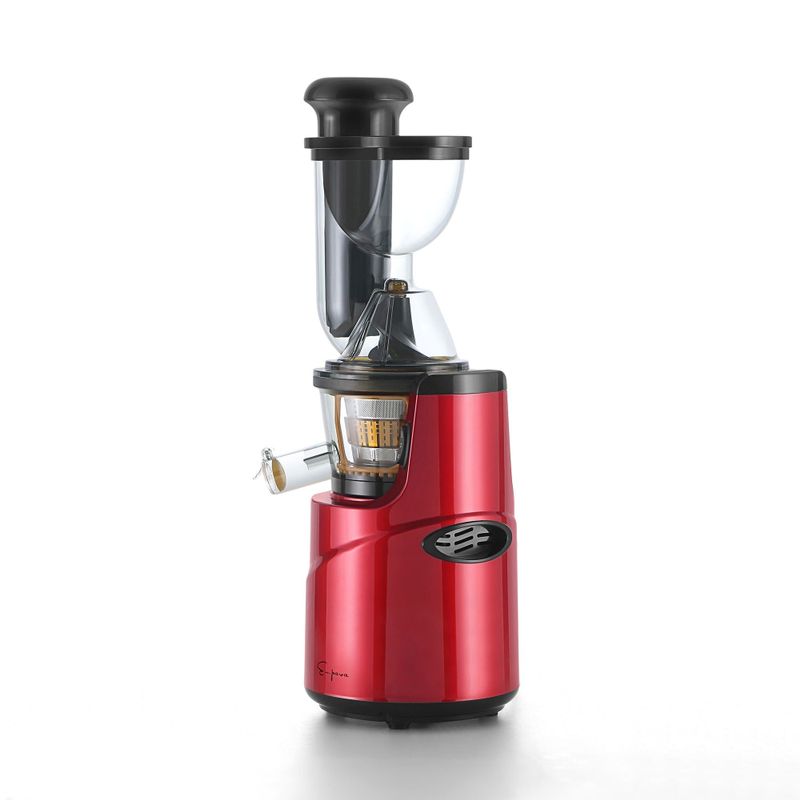 Empava 150-Watt 33 fl. oz. Red Electric Masticating Juicer with Reverse Function - Cold Press - Big Mouth - Red and Black