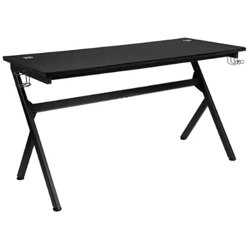 Flash Furniture - Duncan Rectangle Modern Laminate  Gaming Desk - Black