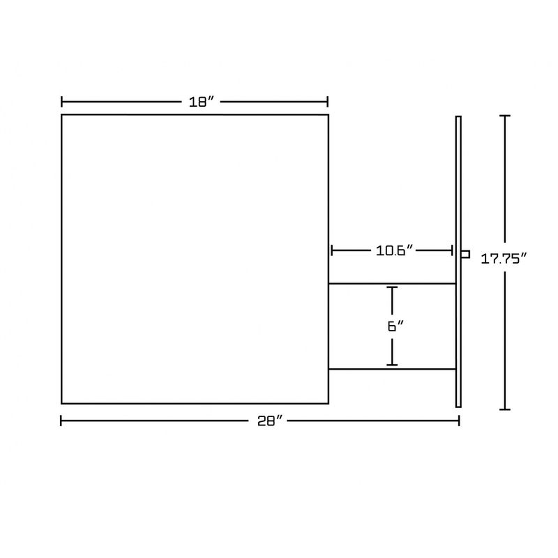 14-in. W X 17.8-in. H Modern Plywood-Veneer Modular Drawer In White