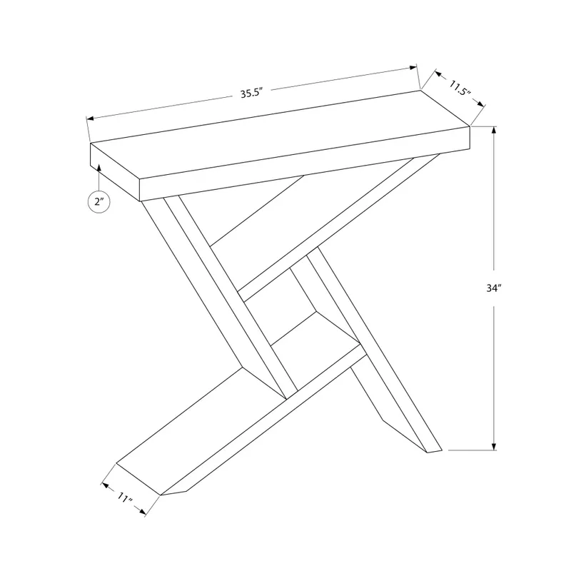 Accent Table/ Console/ Entryway/ Narrow/ Sofa/ Living Room/ Bedroom/ Laminate/ Grey/ White/ Contemporary/ Modern