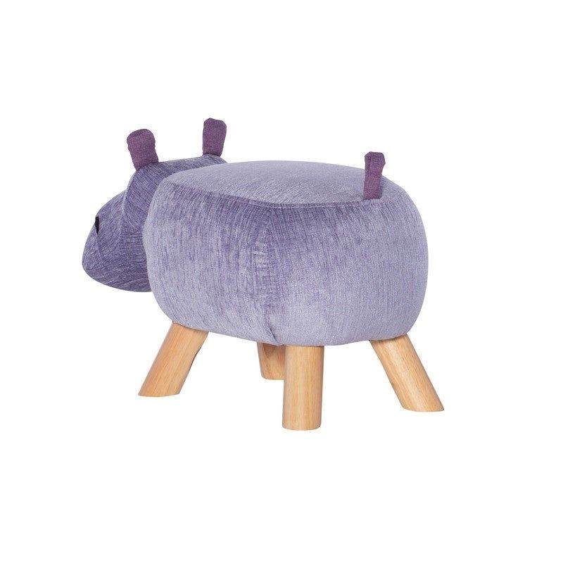 Harlen Purple Hippo Kids Stool - Purple