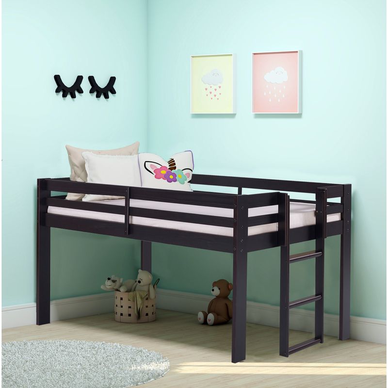 Taylor & Olive Acropolis Wood Twin Junior Loft Bed - White