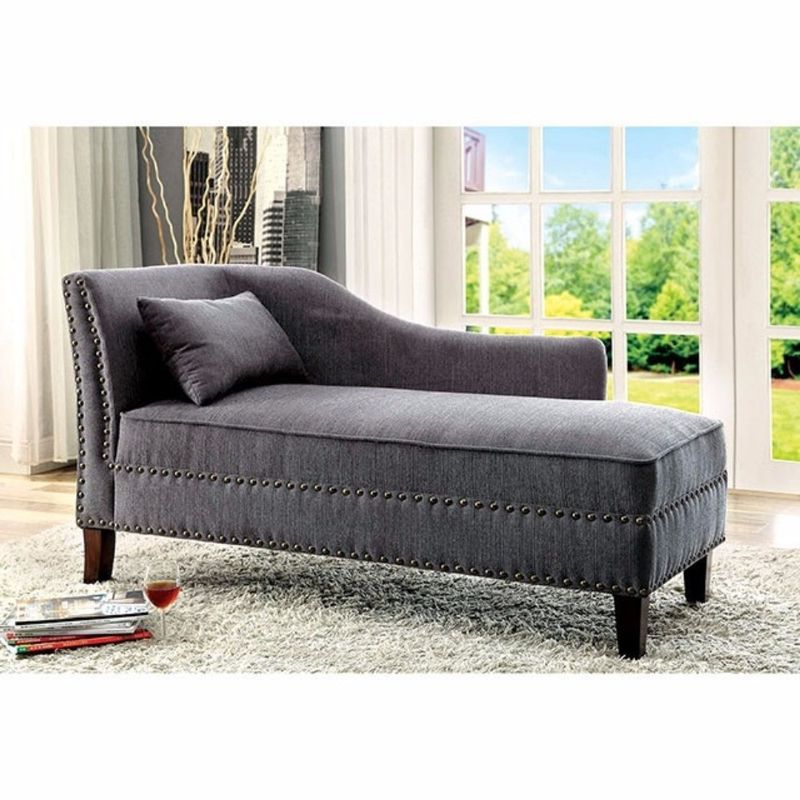 Stillwater Contemporary Chaise, Gray Finish
