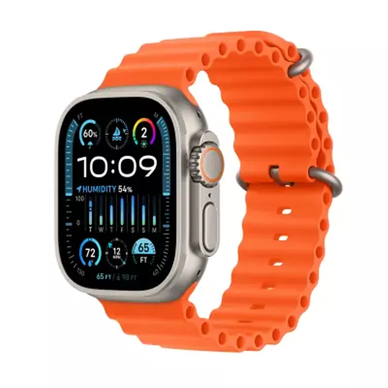 Apple Watch Ultra 2 Gps & Cellular 49mm Titanium Case With Orange Ocean Band