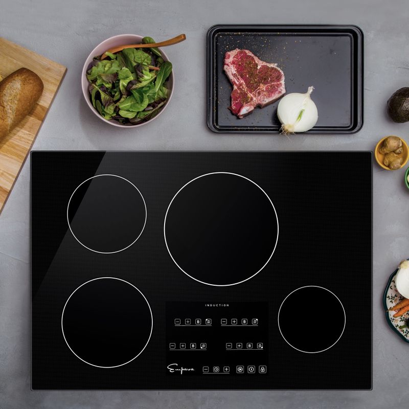 Built-In 30 inch Electric Induction Cooktop in Black - 30" - 30"