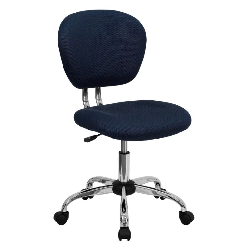 Mid-back Mesh Task Chair with Base - Blue