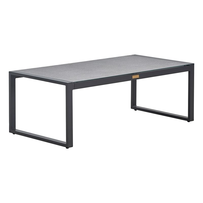 Tommy Hilfiger Hampton Outdoor Coffee Table with Pebbled Glass