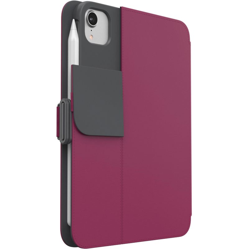 Alt View Zoom 15. Speck - Balance Folio Case with Microban for iPad Mini 6 - Verry Berry Red / Slate Grey