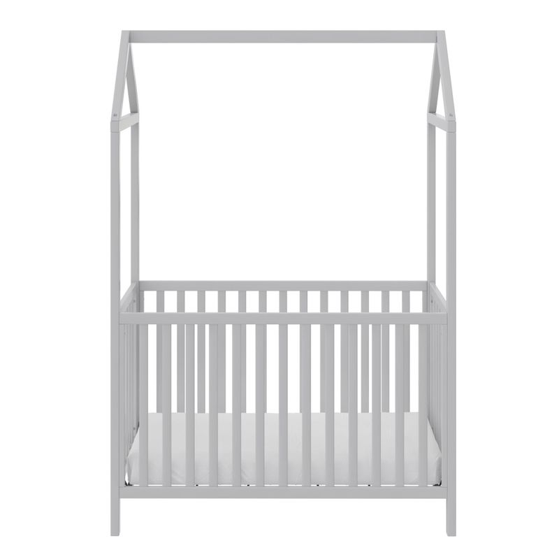 Little Seeds Rowan Valley Skyler 3-in-1 Convertible Crib with Canopy - Dove Grey