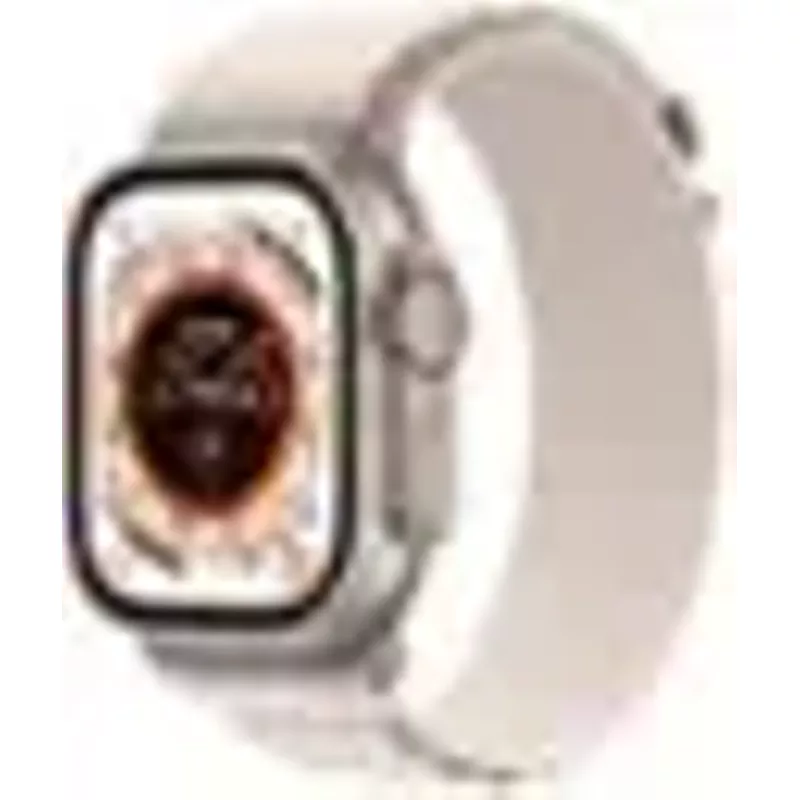 Apple Watch Ultra (GPS + Cellular) 49mm Titanium Case with Starlight Alpine Loop - Medium - Titanium