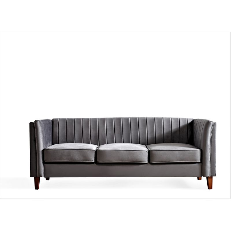 Line Tufted Square Design Sofa - Dark Blue
