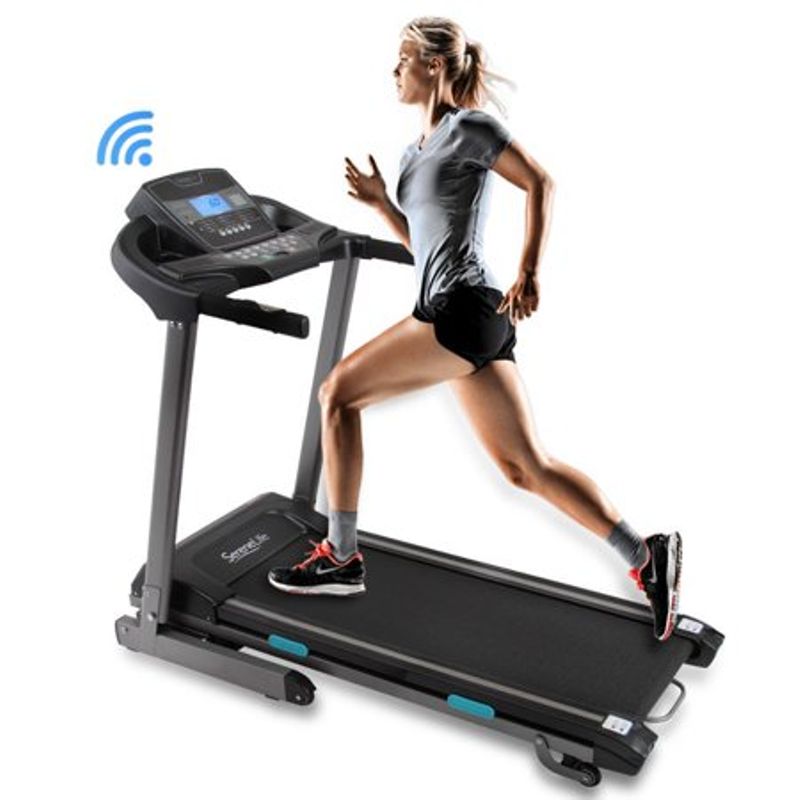 SereneLife Smart Digital Incline Treadmill with Downloadable App, Built-in MP3 Player And Stereo Speakers