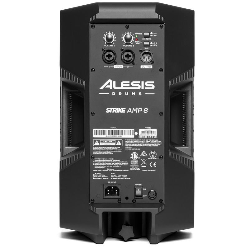 Alesis Strike Amp 8 2000W Powered Drum Amplifier with Professional Studio Monitor Headphones