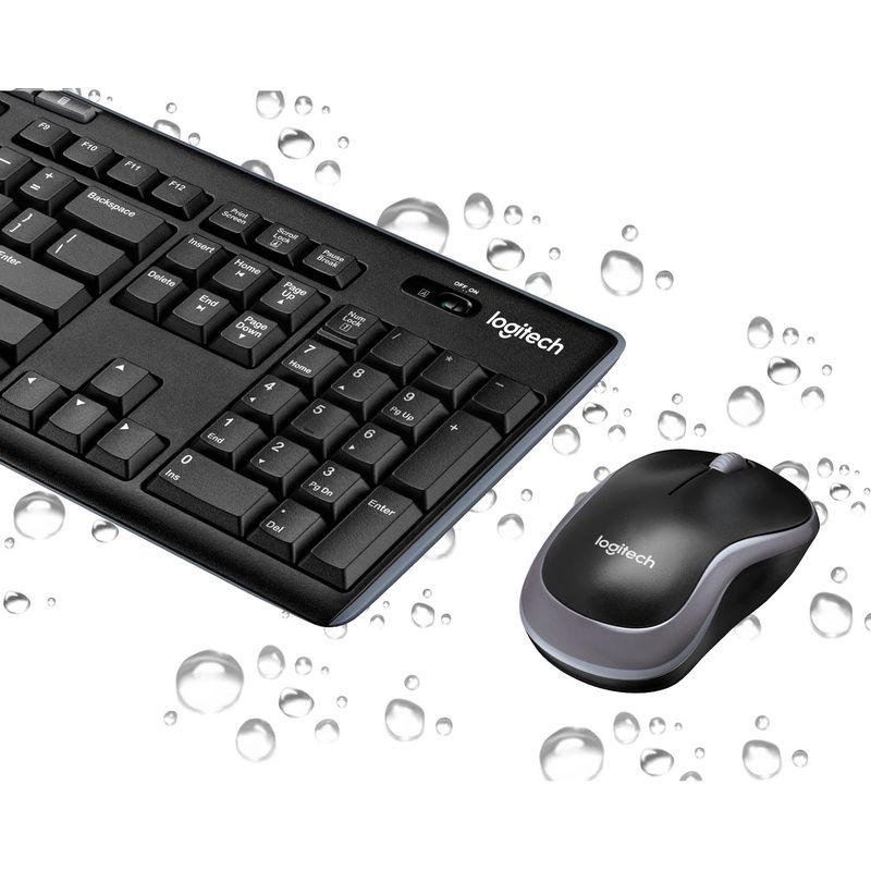 Angle Zoom. Logitech - MK270 Full-size Wireless Membrane Keyboard and Mouse Bundle for Windows - Black