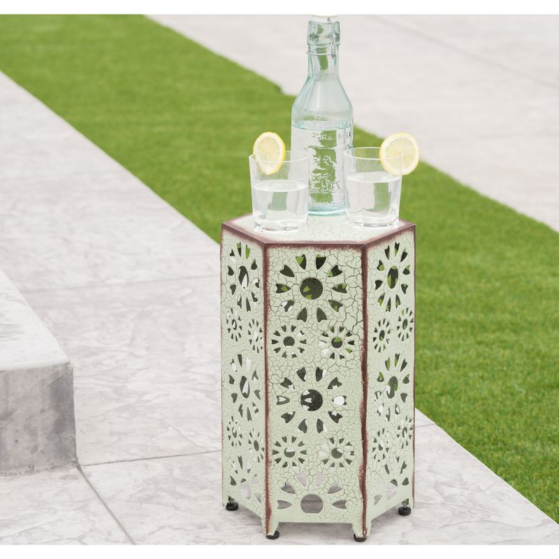 Eliana Outdoor 12-inch Side Table by Christopher Knight Home - Green