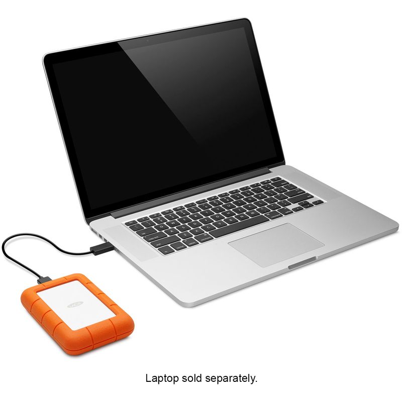 Alt View Zoom 1. LaCie - Rugged Mini 5TB External USB 3.0 Portable Hard Drive with Rescue Data Recovery Services - Orange/Silver
