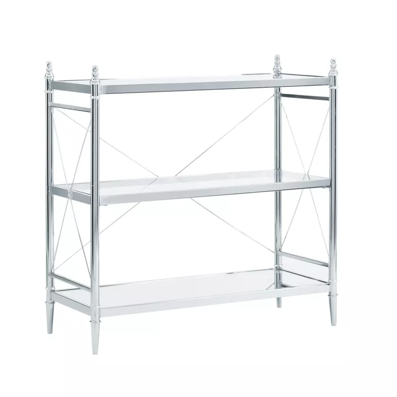 Aberdeen Chrome And Glass Floor Console