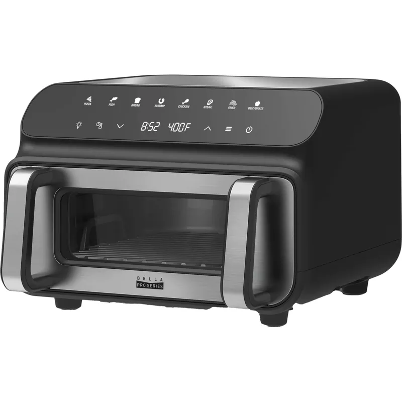 Bella Pro Series - 10.5-qt. 5-in-1 Indoor Grill and Air Fryer - Black