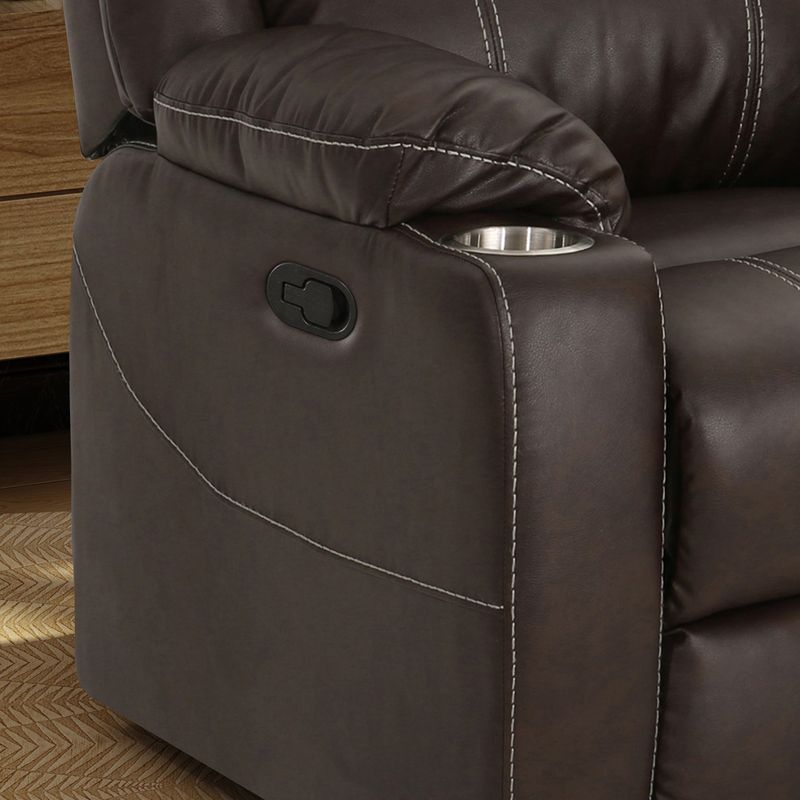 Sarina Faux Leather Recliner Club Chair by Christopher Knight Home - Black