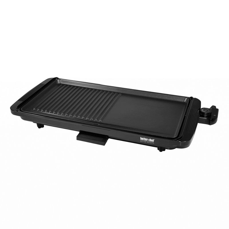 Better Chef 2 in 1 Family Size Electric Counter Top Grill/Griddle - 2 in 1 - Black - 2 in 1