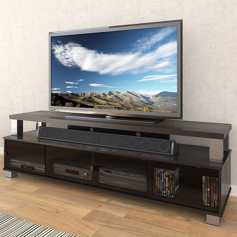Alt View Zoom 15. CorLiving - Bromley Wooden TV Stand, for TVs up to 95" - Ravenwood Black