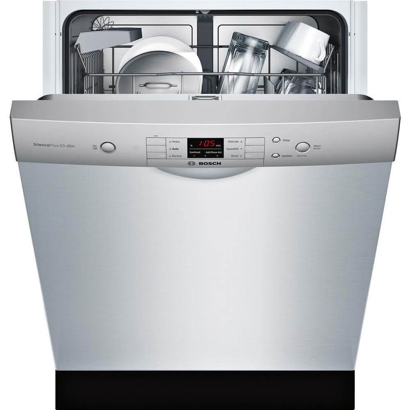 Bosch 50 dBa White 100 Series Front Control Dishwasher 