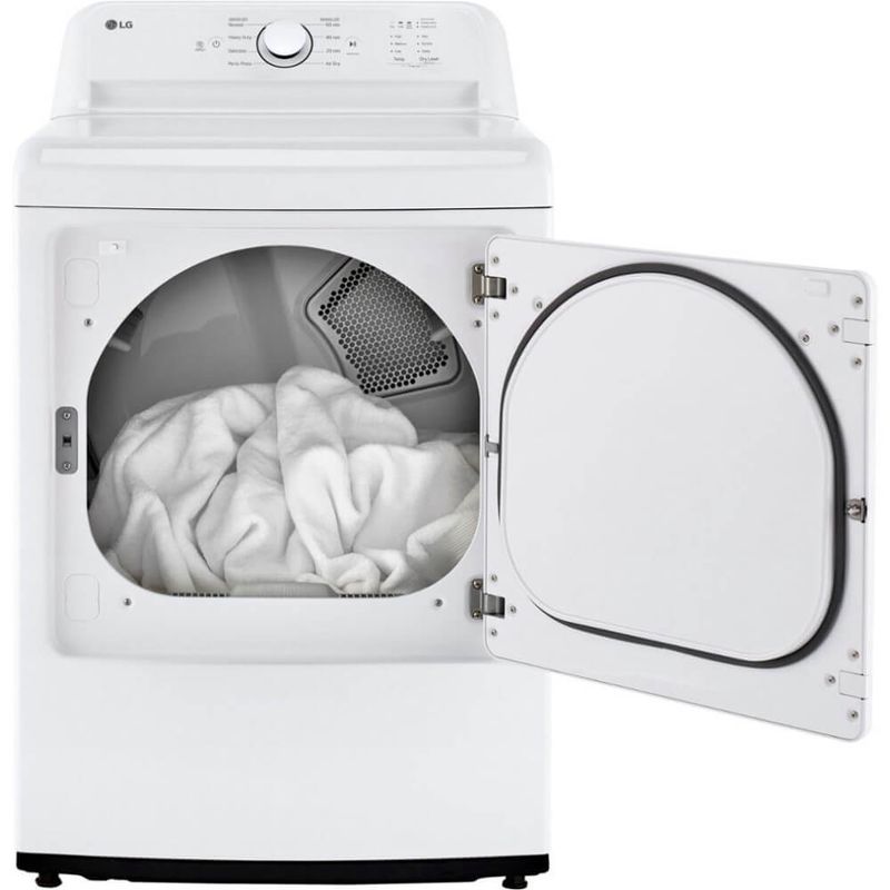 LG 7.3 Cu. Ft. White Front Load Smart Electric Dryer