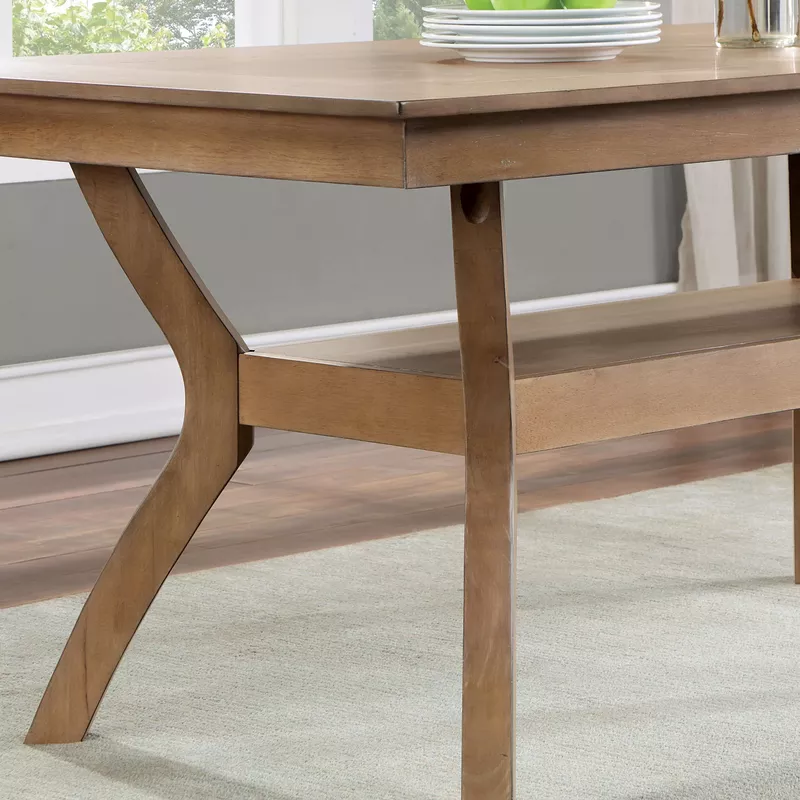 Copper Grove Schmidt 64-inch Wood Dining Table with Shelf - Natural