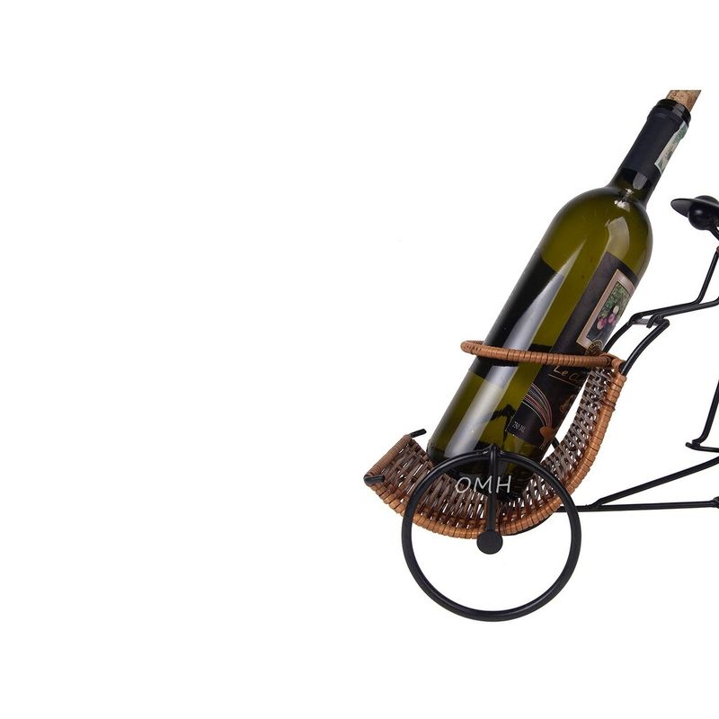 Asian Style Rickshaw Cyclist Wine Holder - Multi