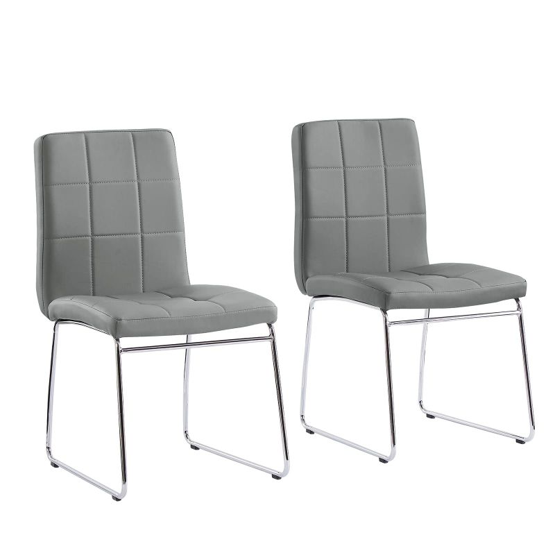 Sicotas Modern Dining Chairs (Set of 2) - N/A - Grey