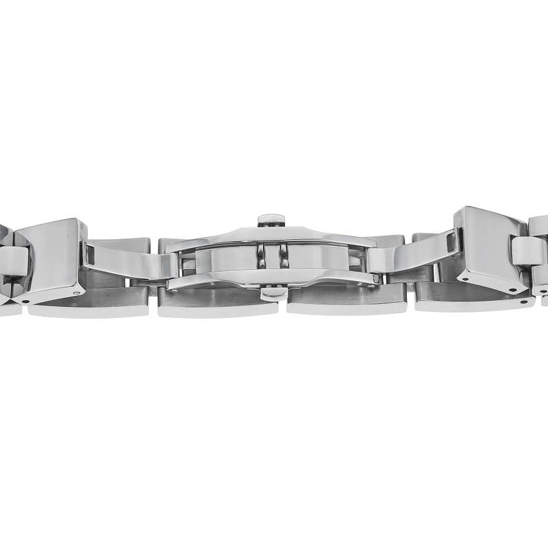 Stainless Steel 0.10ct TDW White Diamond Cable Inlay Bracelet (H-I, I2-I3) - Black IP Cable