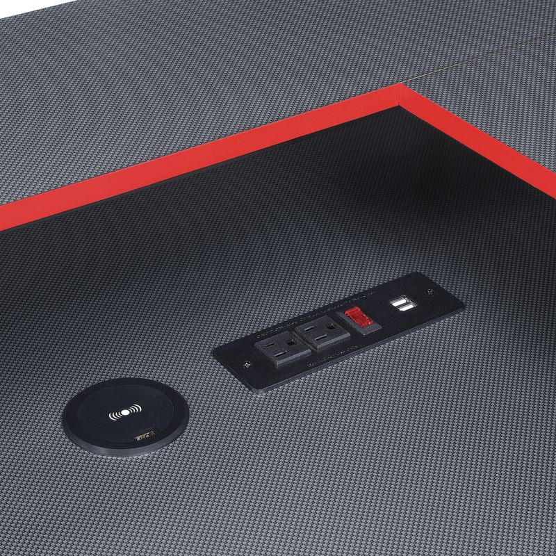 Disruptor L-Shape Gaming Desk - Black/Red